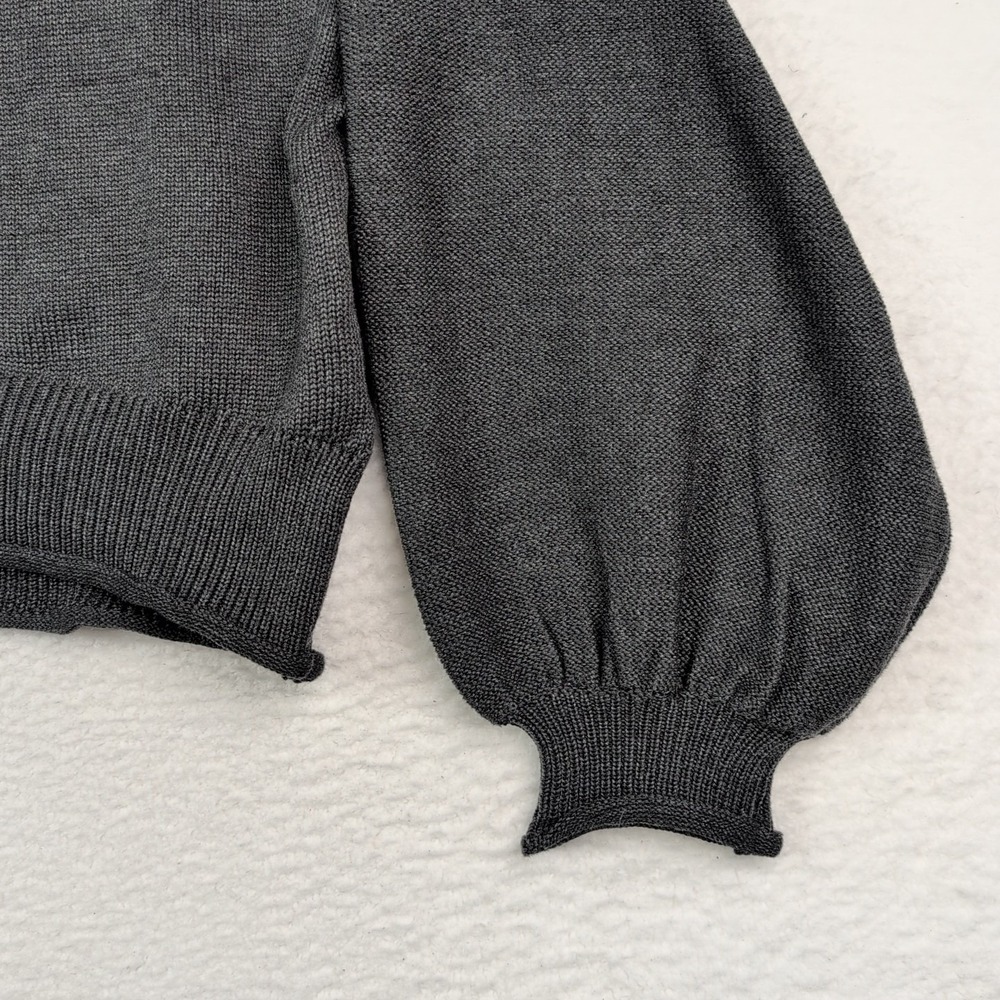 POL Anthropologie Oversized Slouchy Pocket Sweater Black Raw Rolling Edge Medium - Picture 3 of 11